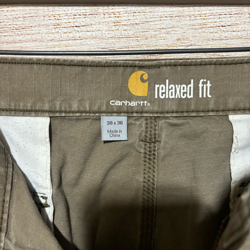 Carhartt Relaxed Fit Work Pants Men's‎ 38x36 Tan Durable Utility Workwear - Picture 6 of 11